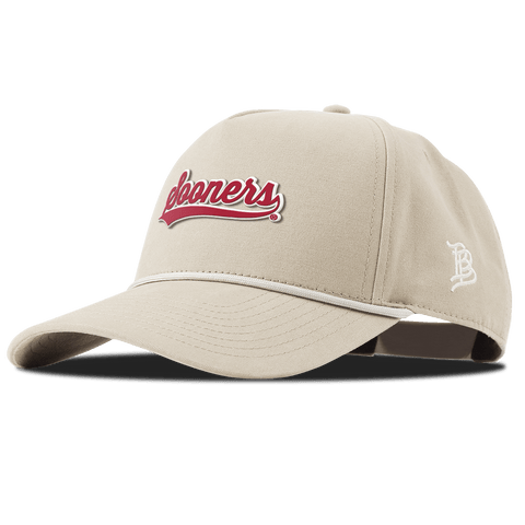 University of Oklahoma "Sooners Script" Curved Canvas 5 Panel Rope Beige