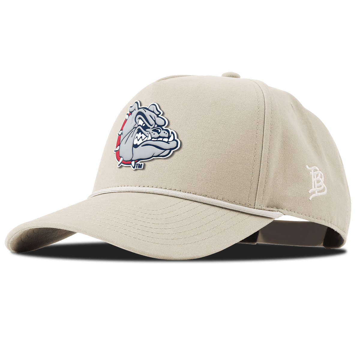 Gonzaga University "Spike The Bulldog" Curved Canvas 5 Panel Rope Beige