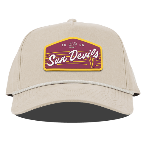 Arizona State University "Sun Devils Football" Curved Canvas 5 Panel Rope Beige