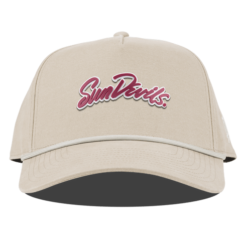 Arizona State University "Sun Devils Script" Curved Canvas 5 Panel Rope Beige