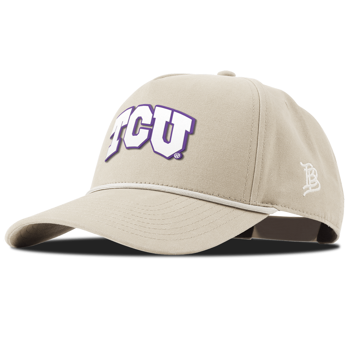 Texas Christian University "TCU Block" Curved Canvas 5 Panel Rope Beige