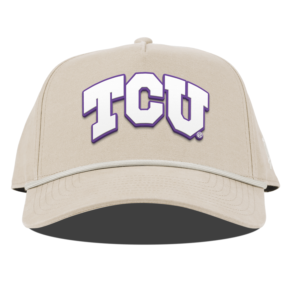 Texas Christian University "TCU Block" Curved Canvas 5 Panel Rope Beige