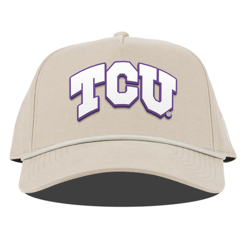 Texas Christian University "TCU Block" Curved Canvas 5 Panel Rope Beige