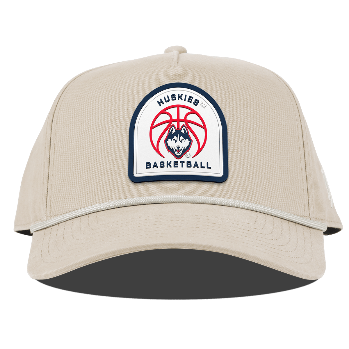 University of Connecticut "UConn Basketball" Curved Canvas 5 Panel Rope Beige