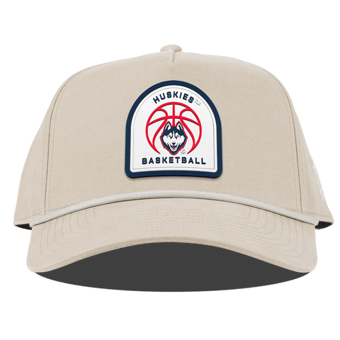 University of Connecticut "UConn Basketball" Curved Canvas 5 Panel Rope Beige