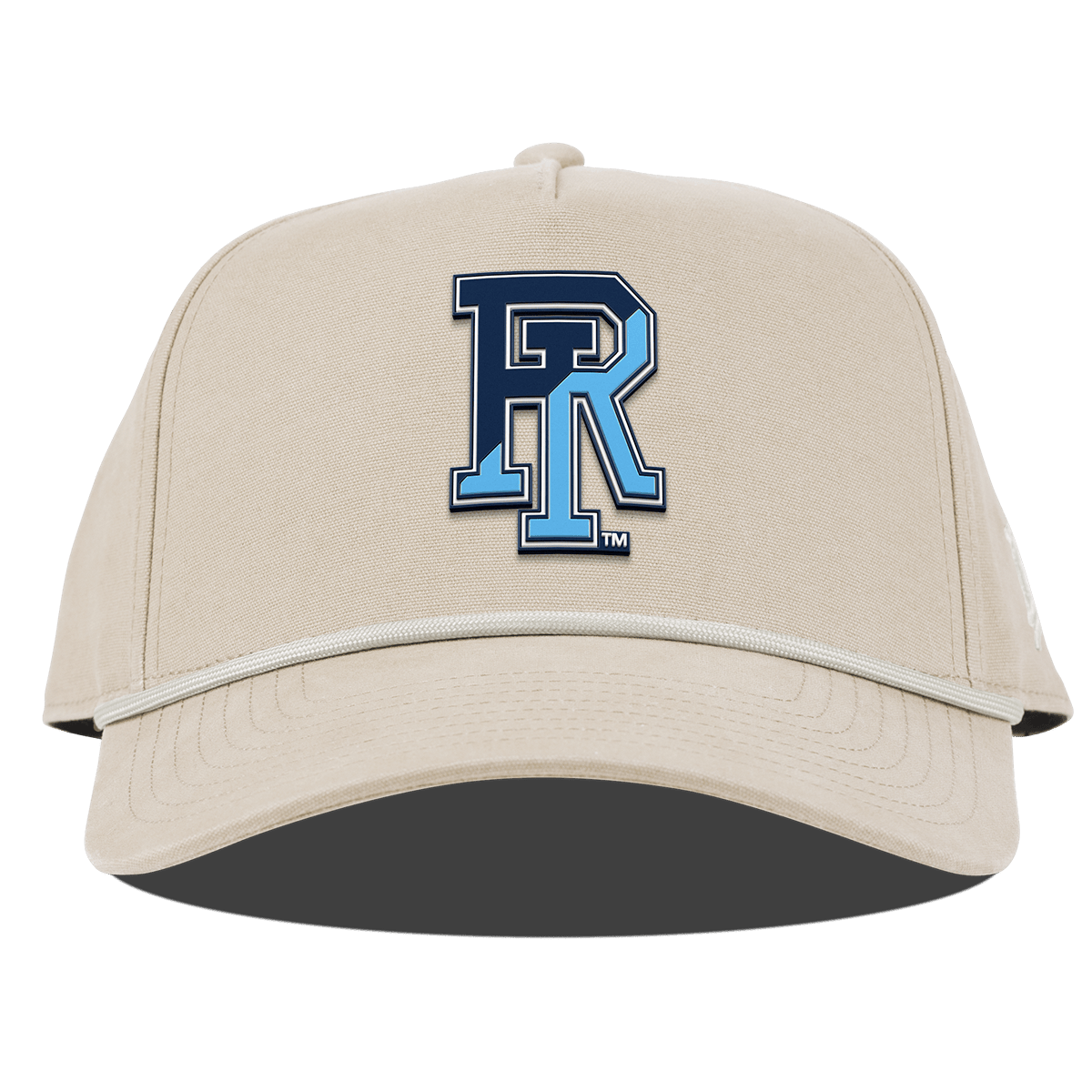 University of Rhode Island "URI Team Logo" Curved Canvas 5 Panel Rope Beige