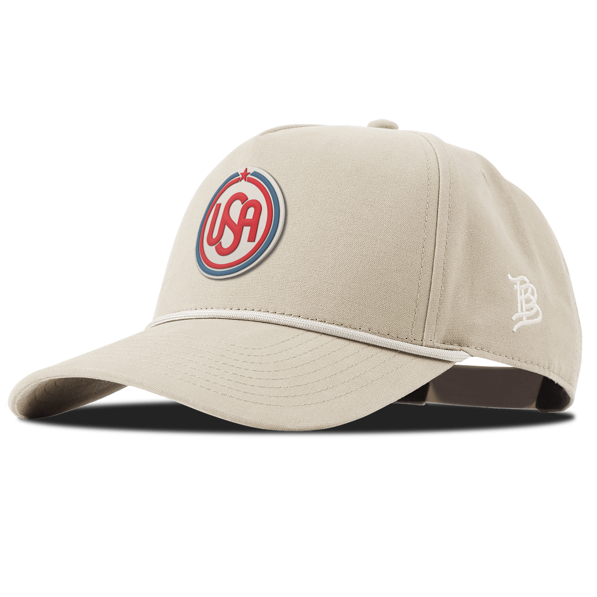 USA Icon Curved Canvas 5 Panel Rope Beige