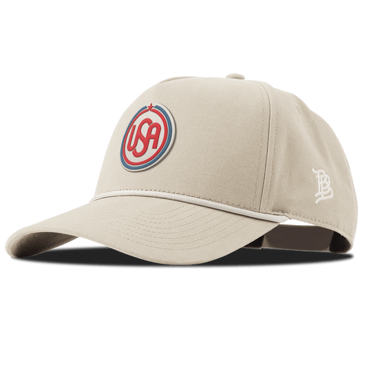 USA Icon Curved Canvas 5 Panel Rope Beige