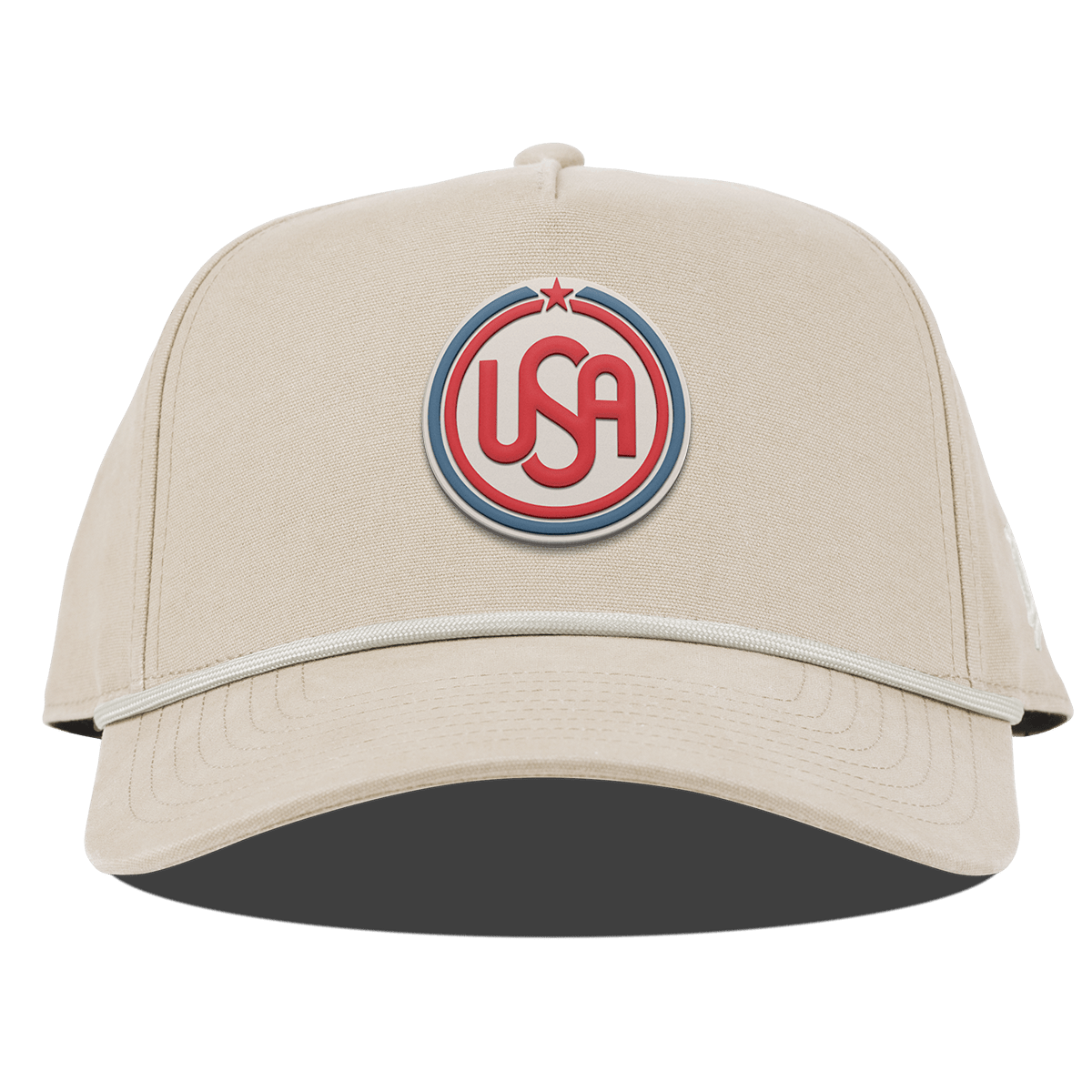 USA Icon Curved Canvas 5 Panel Rope Beige