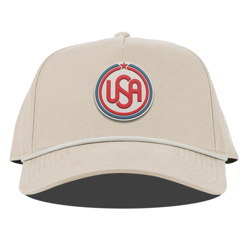 USA Icon Curved Canvas 5 Panel Rope Beige
