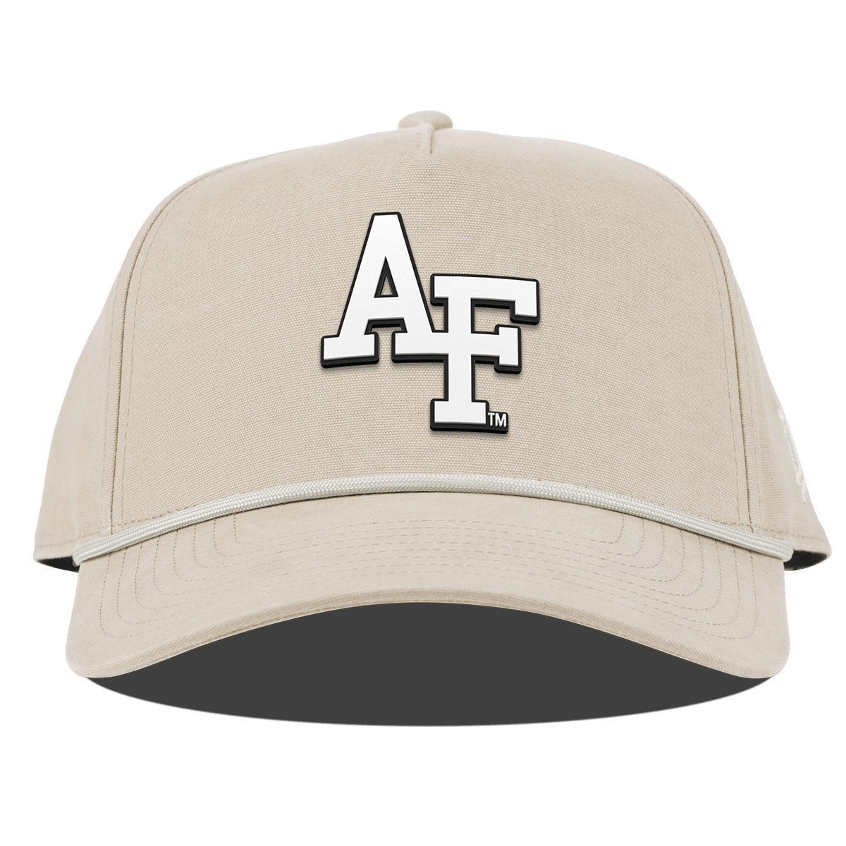Air Force Academy "Vintage Air Force Team Logo" Curved Canvas 5 Panel Rope Beige