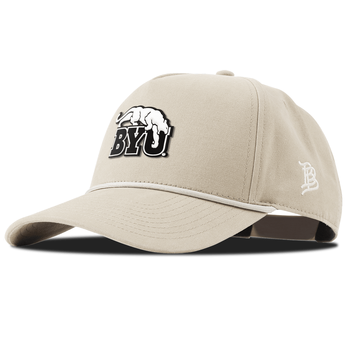 Brigham Young University "Vintage BYU Cougars" Curved Canvas 5 Panel Rope Beige