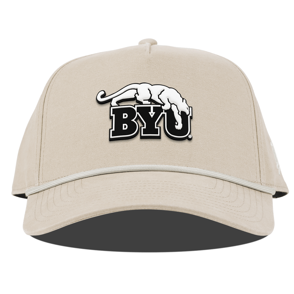 Brigham Young University "Vintage BYU Cougars" Curved Canvas 5 Panel Rope Beige