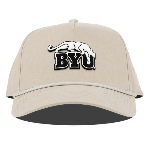 Brigham Young University "Vintage BYU Cougars" Curved Canvas 5 Panel Rope Beige