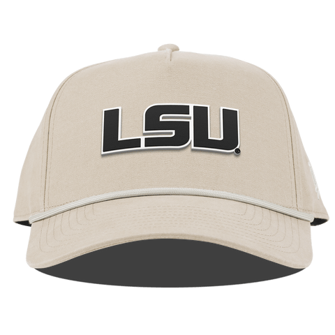 Louisiana State University "Vintage LSU Block" Curved Canvas 5 Panel Rope Beige