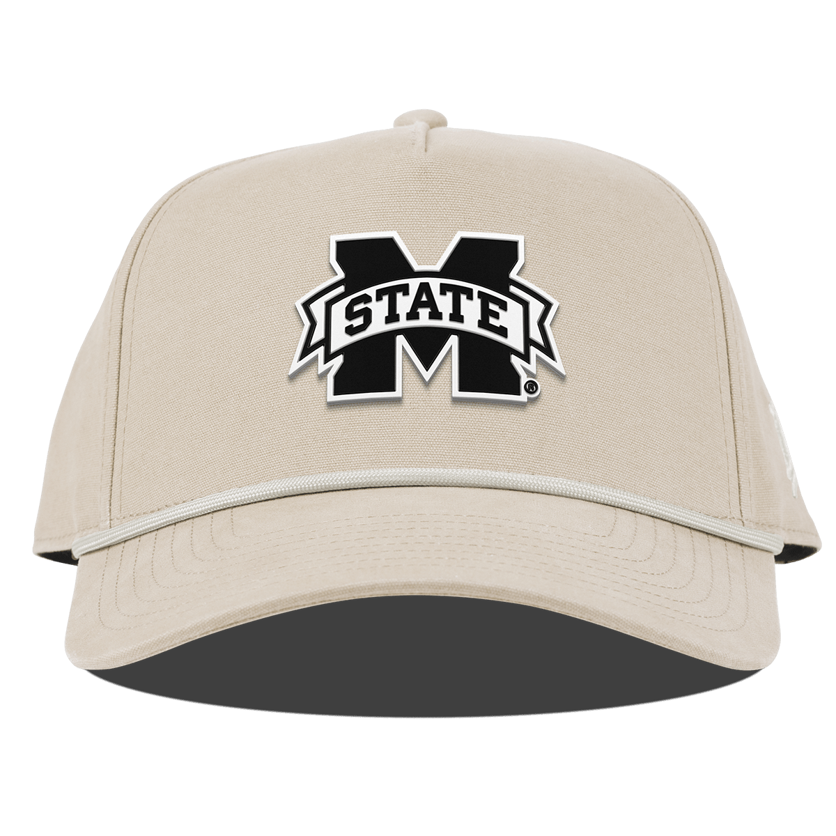Mississippi State University "Vintage Miss State Team Logo" Curved Canvas 5 Panel Rope Beige