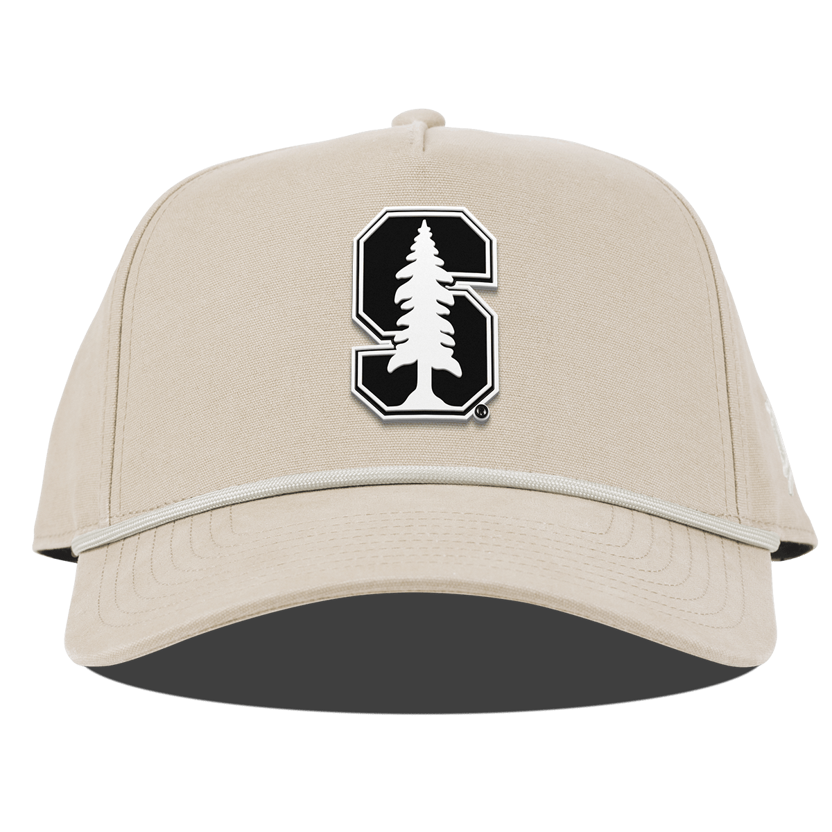 Stanford University "Vintage Stanford Team Logo" Curved Canvas 5 Panel Rope Beige