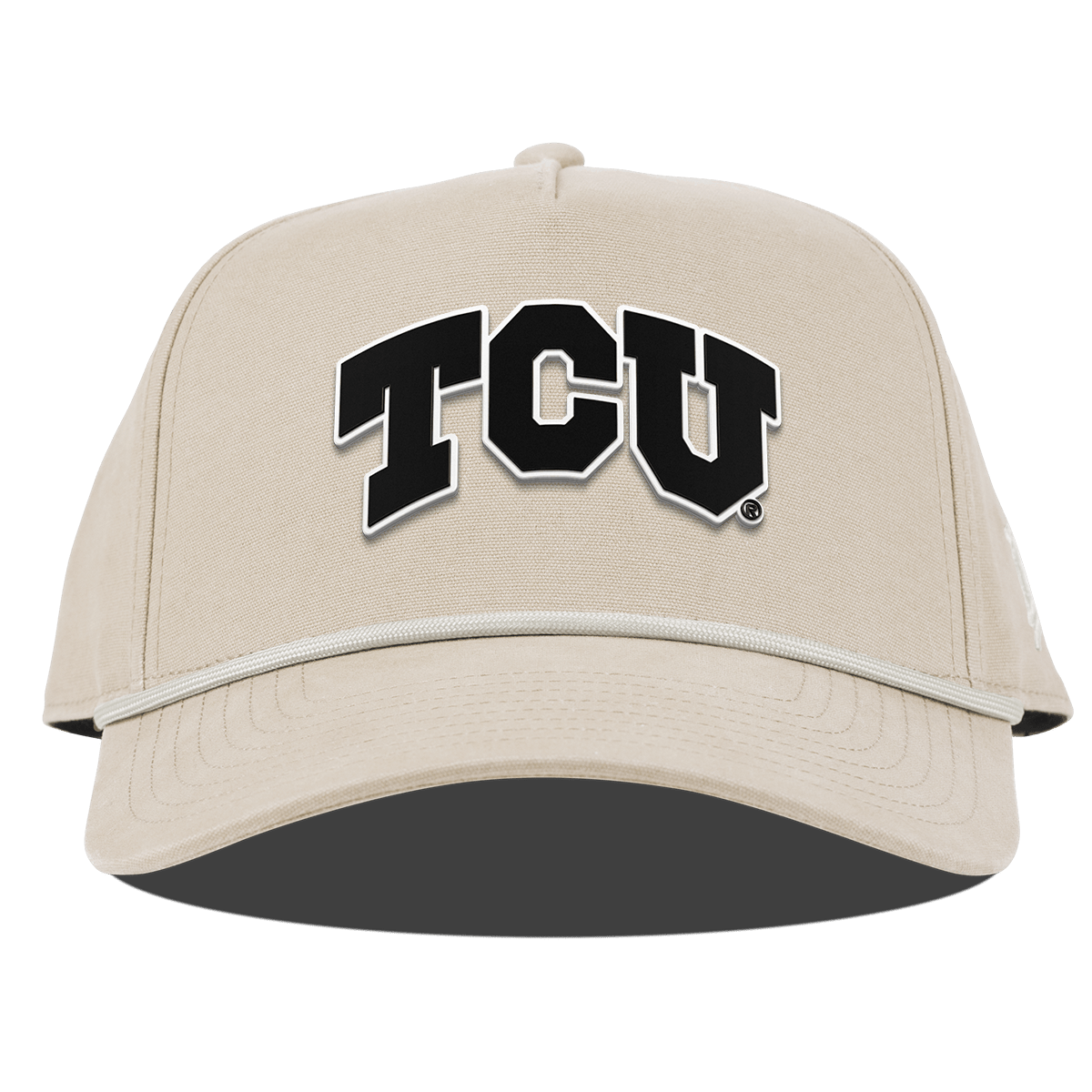 Texas Christian University "Vintage TCU Block" Curved Canvas 5 Panel Rope Beige