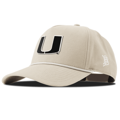 University of Miami "Vintage Miami Team Logo" Curved Canvas 5 Panel Rope Beige