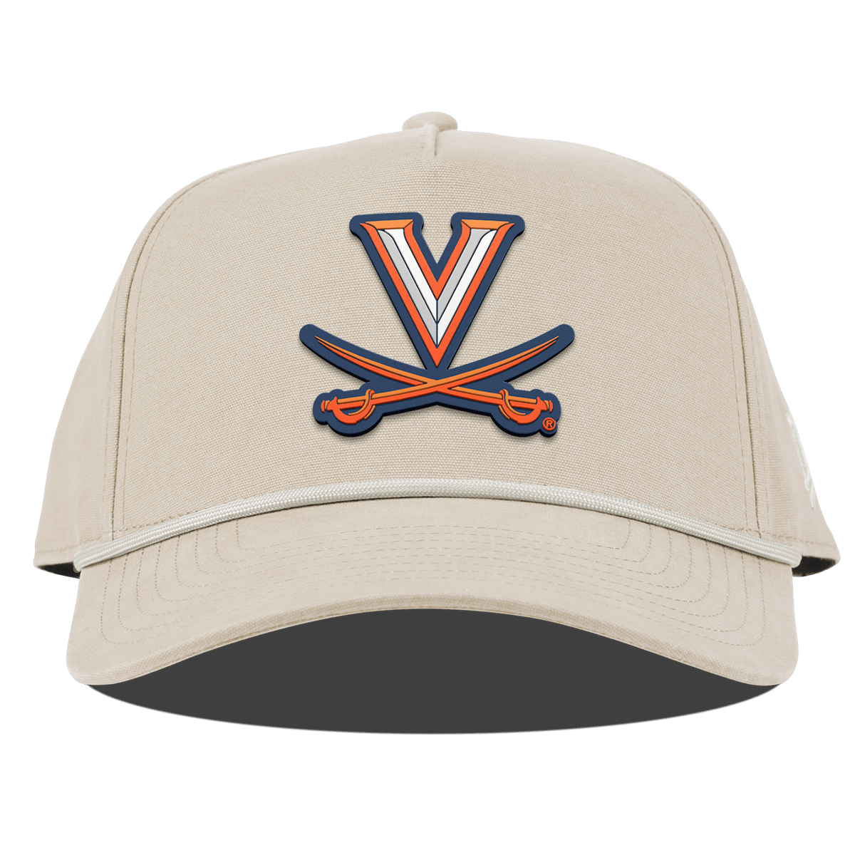 University of Virginia "Virginia Team Logo" Curved Canvas 5 Panel Rope Beige