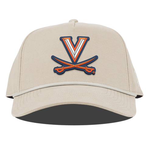 University of Virginia "Virginia Team Logo" Curved Canvas 5 Panel Rope Beige