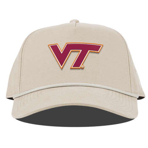 Virginia Tech University "Virginia Tech Team Logo" Curved Canvas 5 Panel Rope Beige