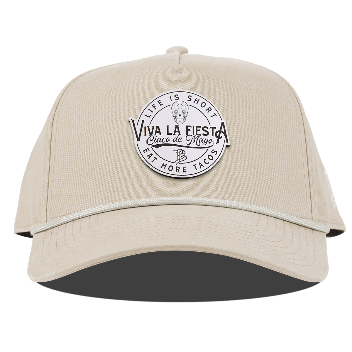 Branded Fiesta Curved Canvas 5 Panel Rope Beige