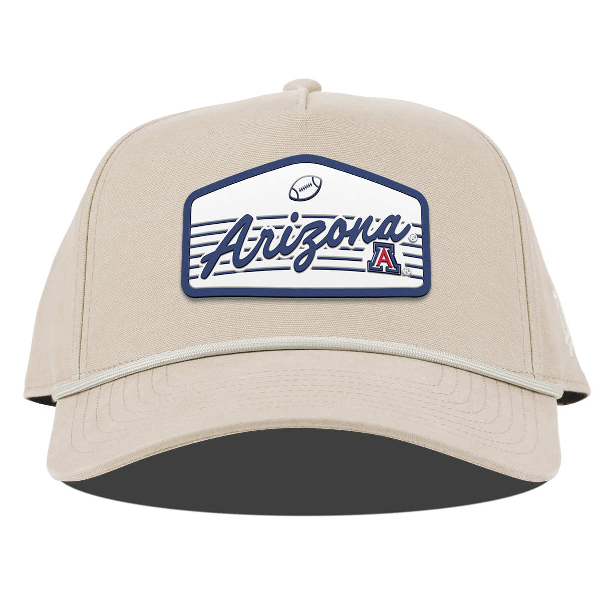 University of Arizona "Wildcats Football" Curved Canvas 5 Panel Rope Beige