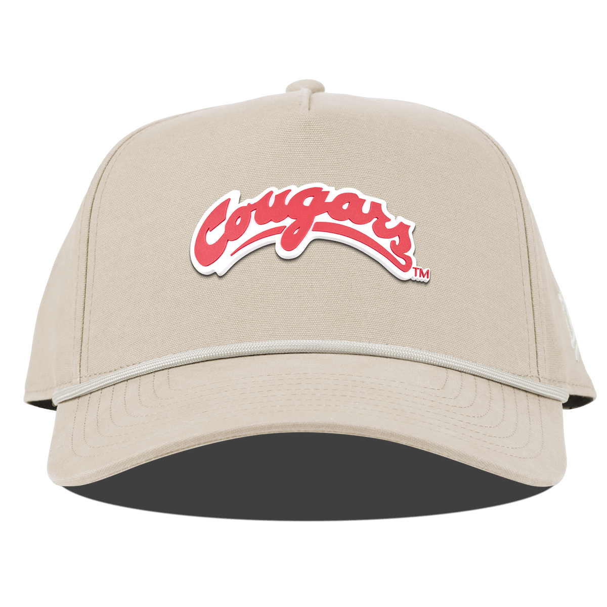 Washington State University "Washington State Cougars Script" Curved Canvas 5 Panel Rope Beige