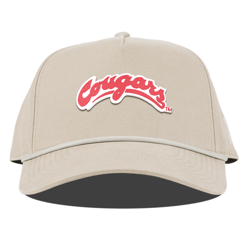 Washington State University "Washington State Cougars Script" Curved Canvas 5 Panel Rope Beige