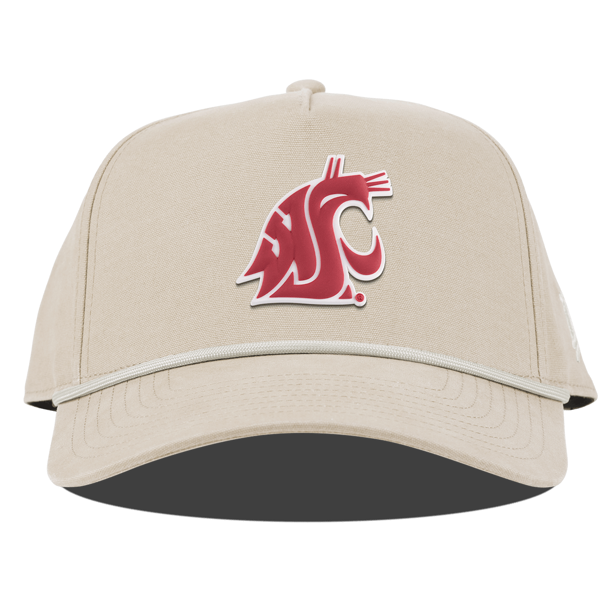 Washington State University "Washington State Team Logo" Curved Canvas 5 Panel Rope Beige
