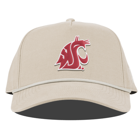 Washington State University "Washington State Team Logo" Curved Canvas 5 Panel Rope Beige