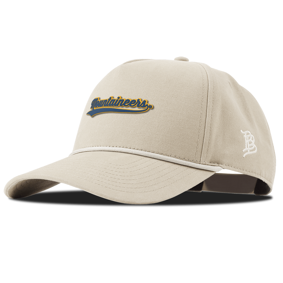 West Virginia University "West Virginia Mountaineers Script" Curved Canvas 5 Panel Rope Beige