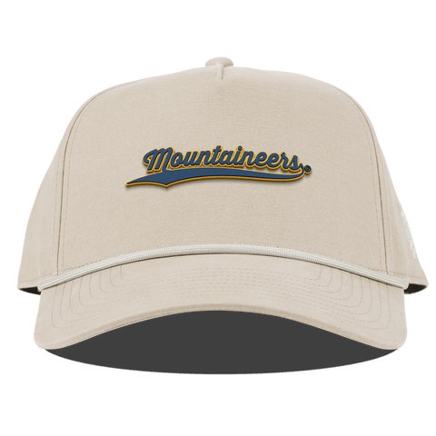 West Virginia University "West Virginia Mountaineers Script" Curved Canvas 5 Panel Rope