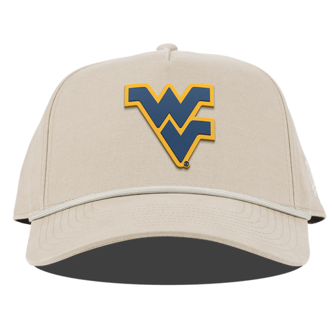 West Virginia University "West Virginia Team Logo" Curved Canvas 5 Panel Rope Beige