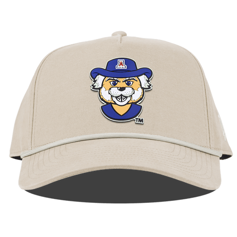 University of Arizona "Wilbur The Wildcat" Curved Canvas 5 Panel Rope Beige