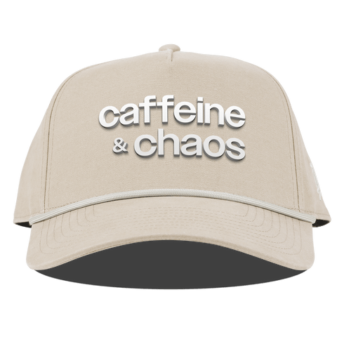 Caffeine & Chaos Curved Canvas 5 Panel Rope Beige