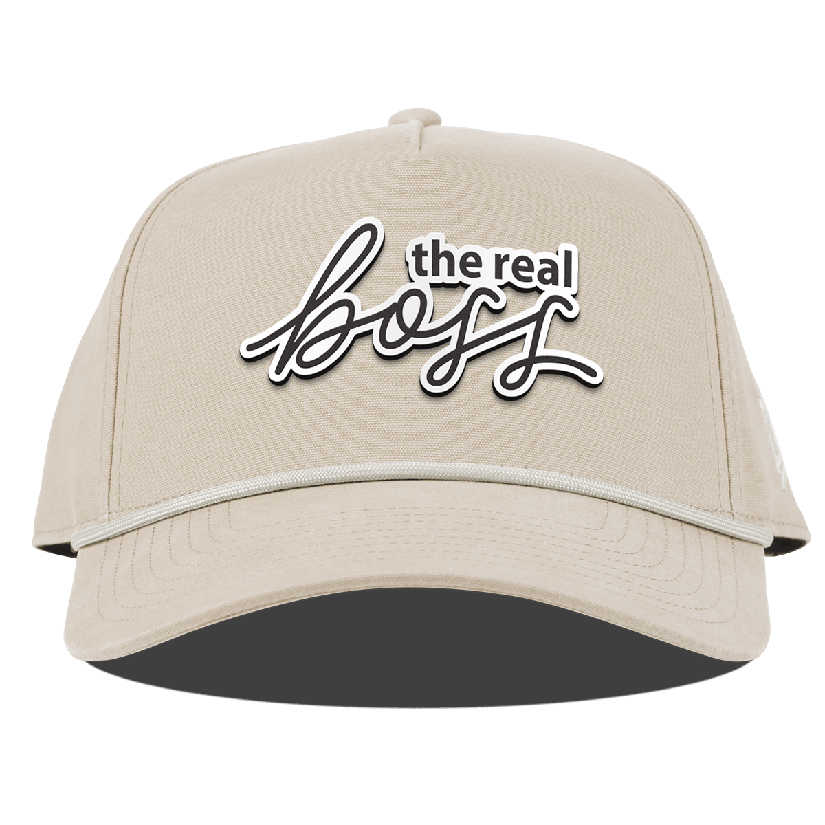 The Real Boss Curved Canvas 5 Panel Rope Beige