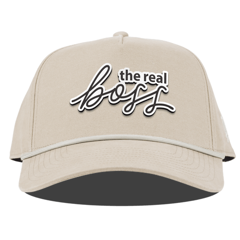 The Real Boss Curved Canvas 5 Panel Rope Beige