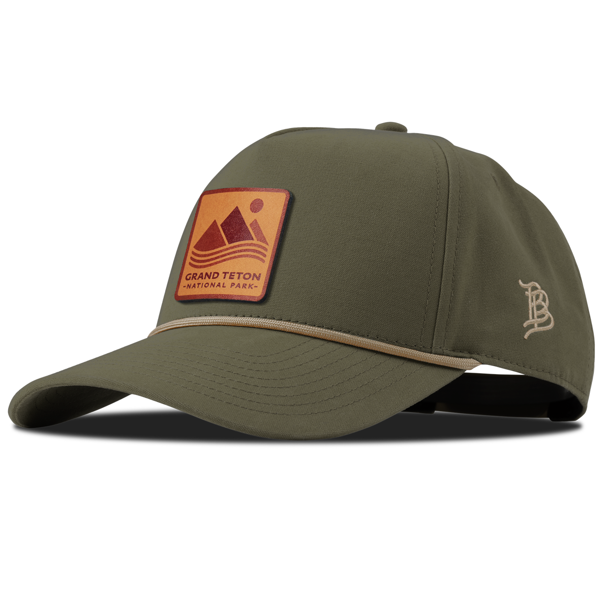 Grand Teton National Park Canvas 5 Panel Rope Vintage Loden