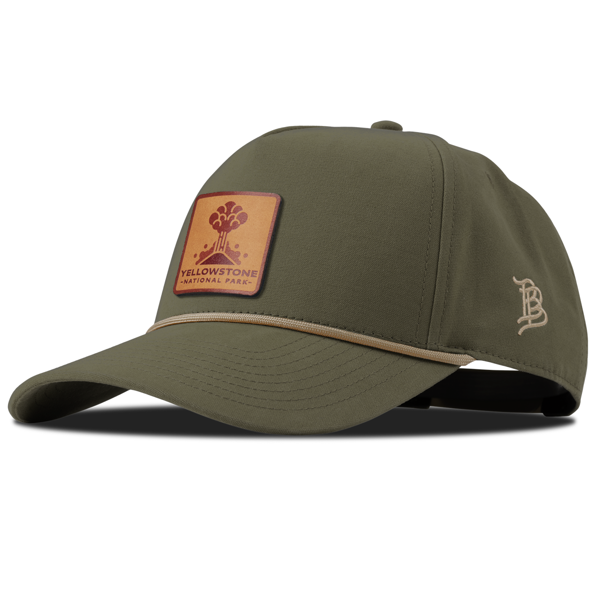 Yellowstone National Park Canvas 5 Panel Rope Vintage Loden