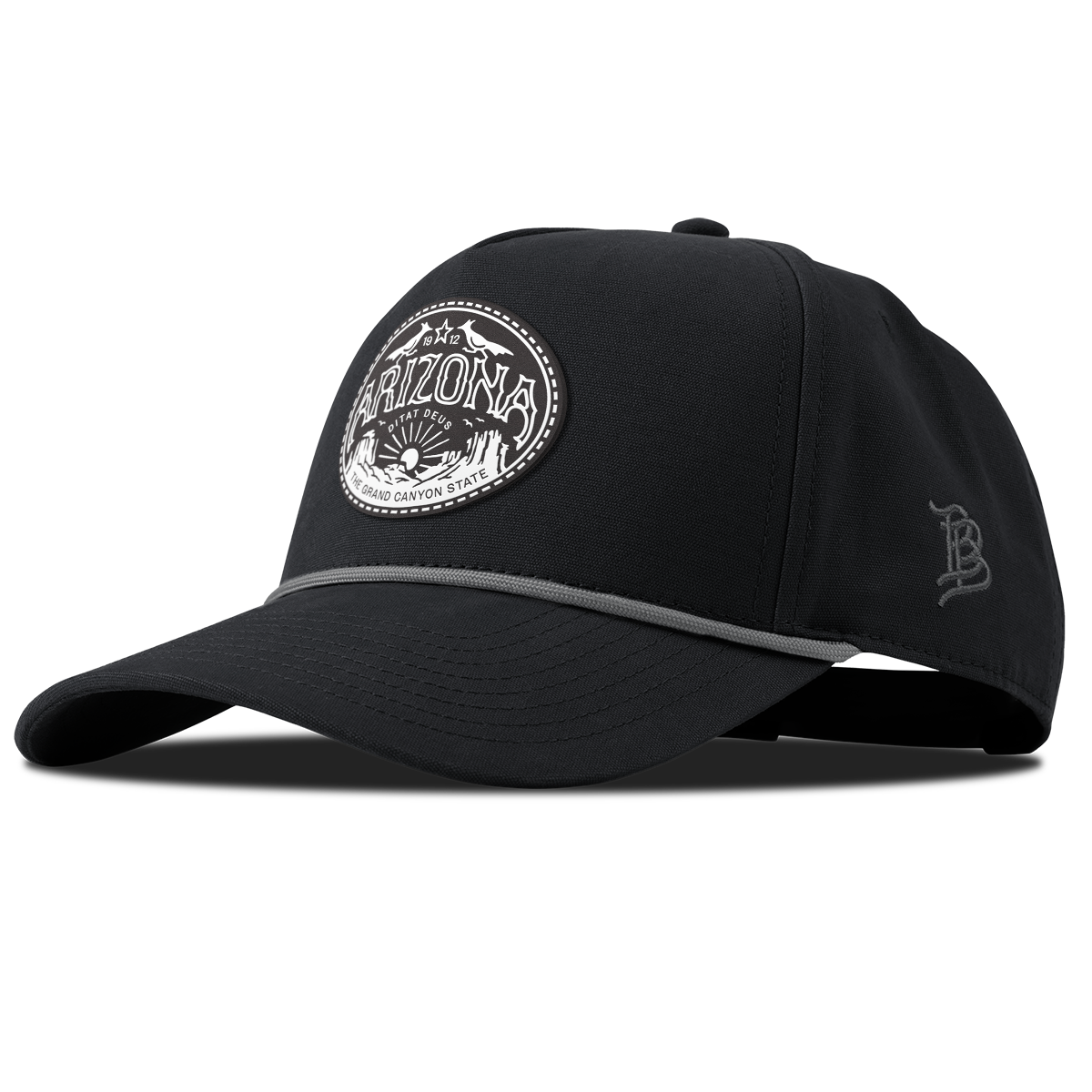 Arizona Traveler Curved Canvas 5 Panel Rope Vintage Black
