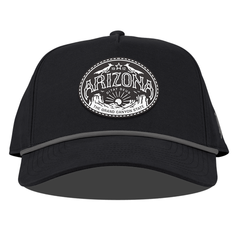 Arizona Traveler Curved Canvas 5 Panel Rope Vintage Black