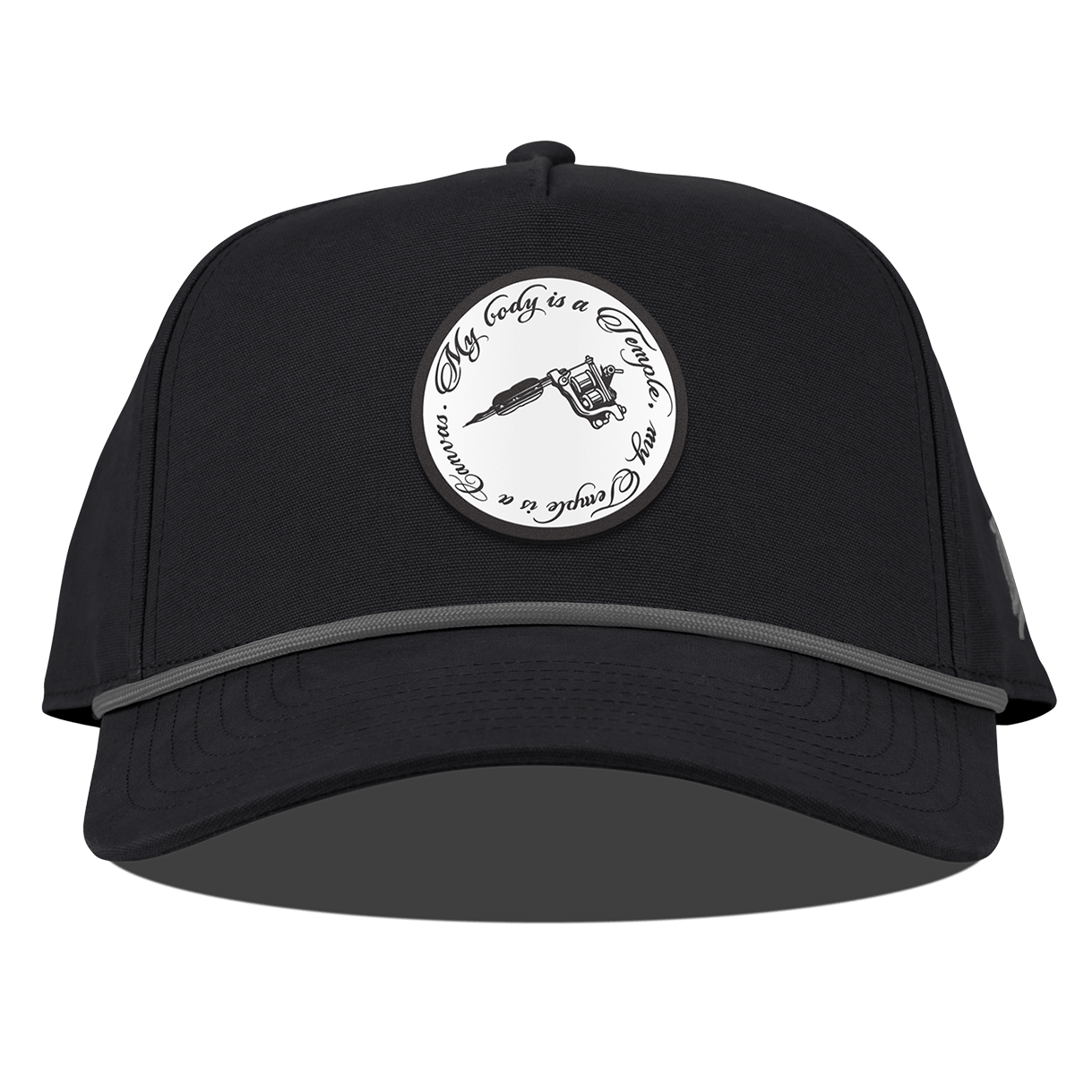 Artist Choice Curved Canvas 5 Panel Rope Back Vintage Black