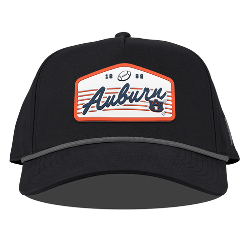 Auburn University "Auburn Tigers Football" Legacy Curved Canvas 5 Panel Rope Vintage Black