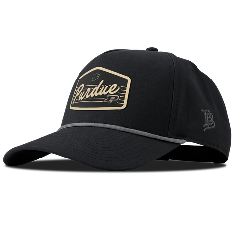 Purdue University "Boilermakers Football" Curved Canvas 5 Panel Rope Vintage Black