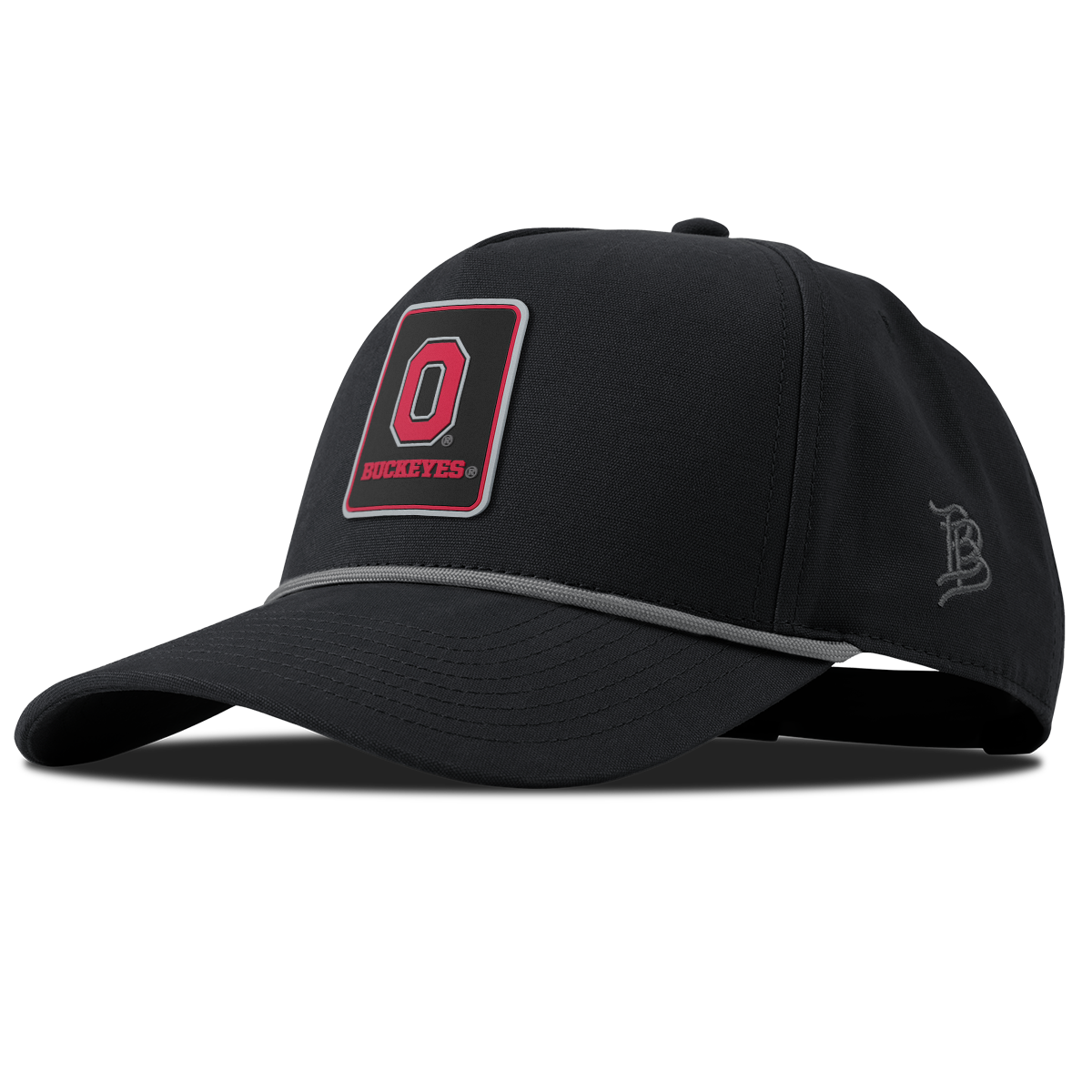 Ohio State University "Buckeyes Badge" Curved Canvas 5 Panel Rope Vintage Black