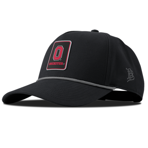 Ohio State University "Buckeyes Badge" Curved Canvas 5 Panel Rope Vintage Black