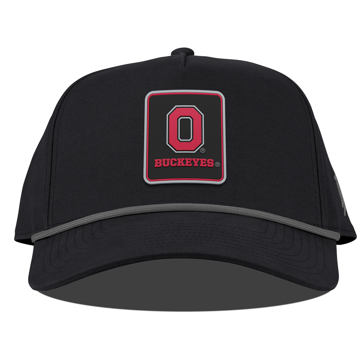 Ohio State University "Buckeyes Badge" Curved Canvas 5 Panel Rope Vintage Black