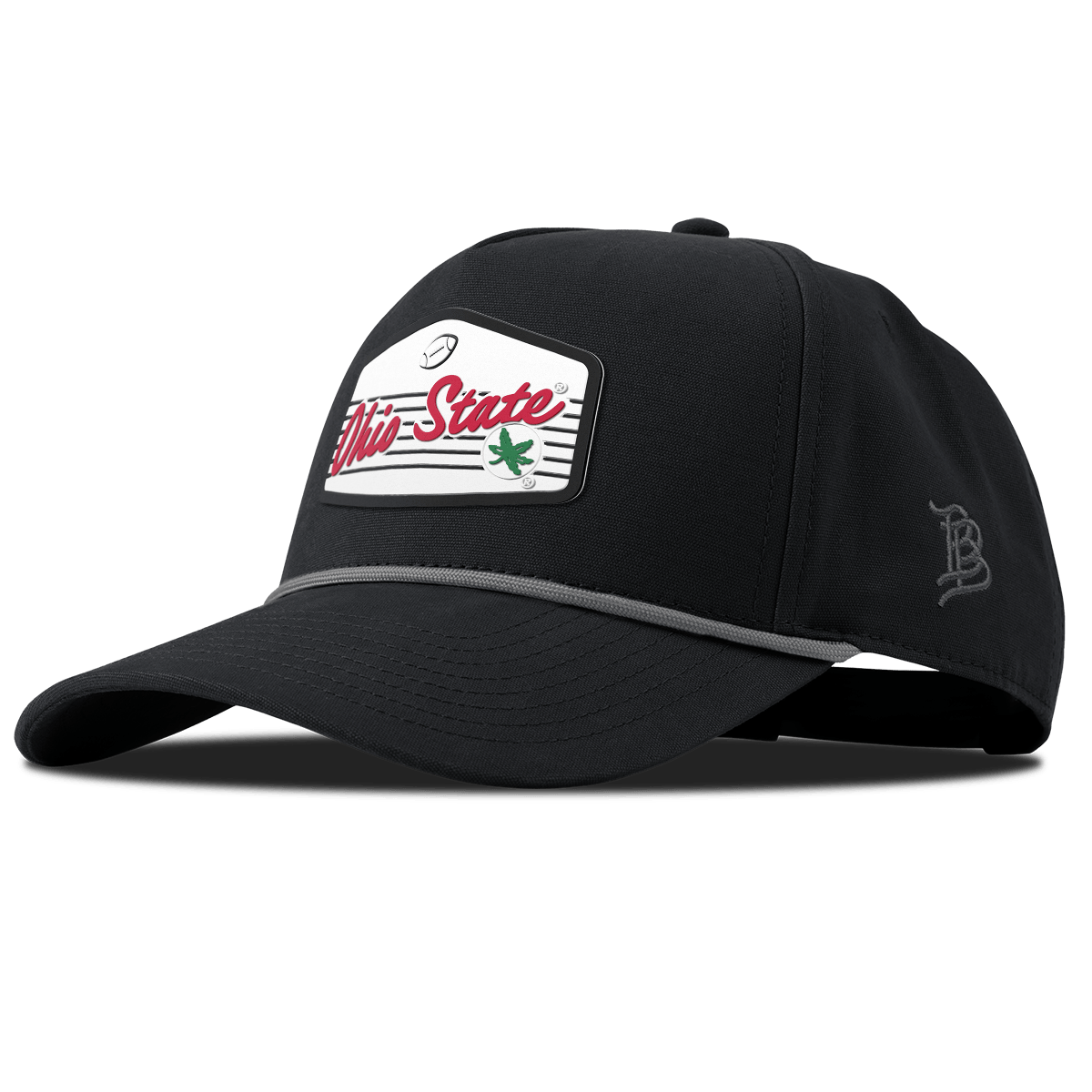 Ohio State University "Buckeyes Football'" Curved Canvas 5 Panel Rope Vintage Black